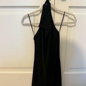 Aritzia Black Cowl Neck Mini Dress